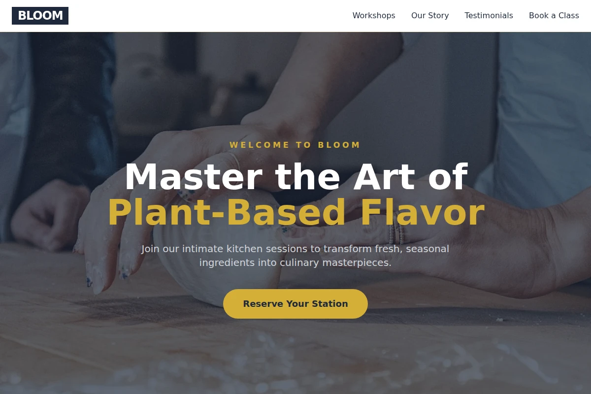 Bloom Cooking Class